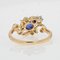 Modern Sapphire Diamonds 18 Karat Yellow Gold Platinum Engagement Ring 9