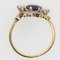 Modern Sapphire Diamonds 18 Karat Yellow Gold Platinum Engagement Ring 11