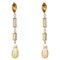 8 Carat Citrine 18 Karat White Gold Dangling Earrings from Baume 1