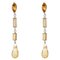 8 Carat Citrine 18 Karat White Gold Dangling Earrings from Baume, Image 1