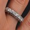 20th Century Brilliant Cut Diamonds Silver Garter Ring 6