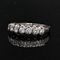 20th Century Brilliant Cut Diamonds Silver Garter Ring 8