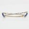 Calibrated Sapphires Diamonds Polo Clubs Platinum Brooch, 1930s 3