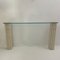 Italian Travertine and Glass Console, 1970s, Image 3