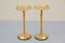 Art Deco Bamboo Tube and Brass Stands, 1920s, Set of 2 1