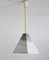 Mid-Century Pendant Lamp in Glass with Marble Effect & Curly Cable, 1970s 9