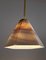 Mid-Century Pendant Lamp in Glass with Marble Effect & Curly Cable, 1970s, Image 6