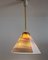 Mid-Century Pendant Lamp in Glass with Marble Effect & Curly Cable, 1970s 4