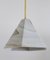 Mid-Century Pendant Lamp in Glass with Marble Effect & Curly Cable, 1970s, Image 8