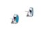 Boucles d'Oreilles Diamant, Pierre et Or Blanc 18 Carat, Set de 2 4