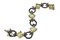 Diamonds Citrine Onyx Gold and Silver Link Bracelet 2