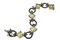Diamonds Citrine Onyx Gold and Silver Link Bracelet, Image 2
