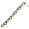 Diamonds Citrine Onyx Gold and Silver Link Bracelet 1