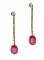 Boucles d'Oreilles en Or et Diamant Rubis, Set de 2 2