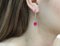 Ruby Diamond Gold Drop Earrings, Set of 2 7