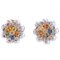 Diamonds, Pearls, Sapphires, Yellow and White Gold Earrings, Set of 2 1