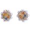 Diamonds, Pearls, Sapphires, Yellow and White Gold Earrings, Set of 2, Image 1