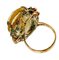 Topaz, Diamond, Emerald, Ruby, 9 Karat Rose Gold and Silver Ring 2