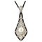 South Sea Pearl, Diamond & White Gold Pendant with Black Neck Cord 1
