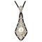 South Sea Pearl, Diamond & White Gold Pendant with Black Neck Cord, Image 1