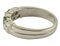 Handgefertigter Doppel-Band-Ring aus 18 Karat Weißgold und Diamant mit Diamanten 3