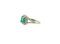 Handcrafted Engagement Ring with Emerald, Diamond and 18 Karat White Gold 4