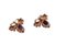 Boucles d'Oreilles Diamants Artisanaux, Rubis, Améthystes Tsavorite, Or Rose 9 Carats et Argent, Set de 2 4