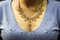 Collana girocollo antica fatta a mano con diamanti, topazio giallo e oro rosa, Immagine 8
