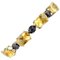 Handcrafted Bracelet with Diamonds, Sapphire, Yellow Topaz and 14 Karat White Gold. 1