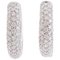 Boucles d'Oreilles Diamants et Or Blanc 18 Carat, Set de 2 1