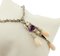 Handcrafted Pendant Necklace with White Diamond, Amethyst, Coral Drops, Onyx & 14K Gold 4