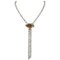 Collana artigianale con perla, diamanti, smeraldi, zaffiri e oro rosa 14Kt, Immagine 1