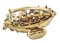 Collana artigianale con perla, diamanti, smeraldi, zaffiri e oro rosa 14Kt, Immagine 7