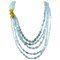 Handgefertigte Multi-Stränge Halskette mit 257 G Bergkristall und Verschluss aus 18 Karat Gelbgold 1