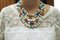 Mehrsträngige Halskette aus weißem Stein, Türkis, Perle, Karneol, Mondstein & Silber 5