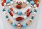 White Stone, Turquoise, Pearl, Carnelian, Moonstone & Silver Multi-Strand Necklace 3