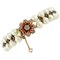 Handcrafted 9K Rose Gold and Silver Bracelet with Pearls, Garnets & Colored Stones 1