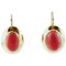 Aretes de oro amarillo de 18 kt y coral rojo. Juego de 2, Imagen 1