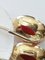 18 Karat Yellow Gold & Red Coral Stud Earrings, Set of 2 9