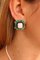 Gold Clip-On Earrings with White Diamonds, Emeralds, Square Pink Coral & Onyx, Set of 2 4