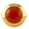 Vintage 18K Yellow Gold and Rubrum Coral Ring, Image 1