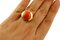 Vintage 18K Yellow Gold and Rubrum Coral Ring, Image 5