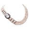 Collana con perle rosa, diamanti, smeraldi, topazio, oro rosa 9KT e argento, Immagine 1