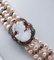 Pink Pearls, Diamonds, Emeralds, Topaz, 9KT Rose Gold and Silver Necklace 2