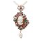 Diamonds, Emeralds, Rubies, Sapphires, Pearls and14KT Gold and Silver Necklace 1