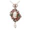 Diamonds, Emeralds, Rubies, Sapphires, Pearls and14KT Gold and Silver Necklace, Image 1