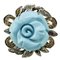 Sapphire, Turquoise Paste, Diamond, Silver & Rose Gold Ring, Image 1