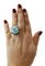 Bague Saphir, Pâte Turquoise, Diamant, Argent et Or Rose 6