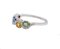 Multicolored Sapphire, Diamond & 18 Karat White Gold Ring, Image 2