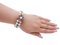 Armband aus weißer Perle, Rubin, buntem Stein, 9 Karat Roségold und Silber 3
